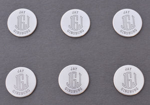 Personalized Monogrammed Golf Ball Markers (6 count)